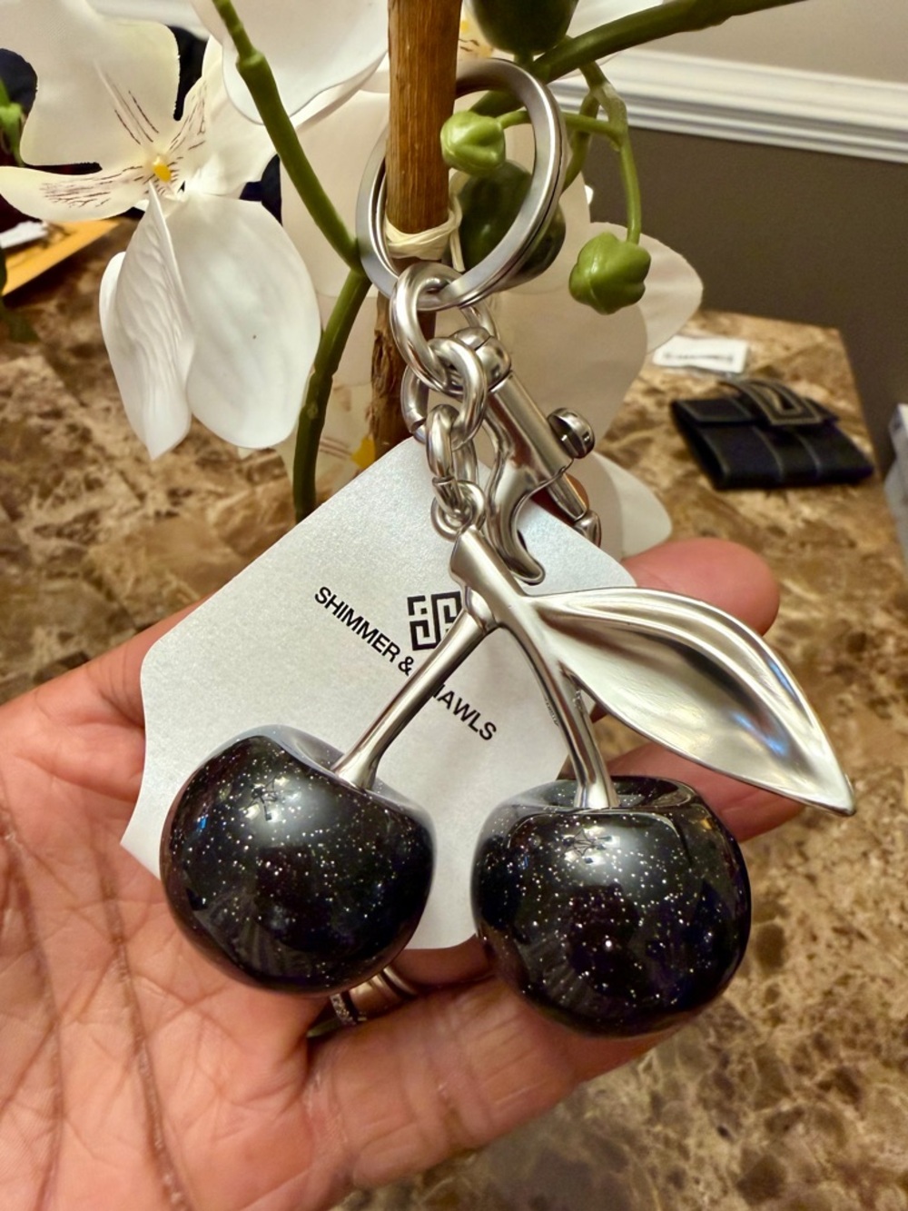 Sparkling Black Cherry Keychain